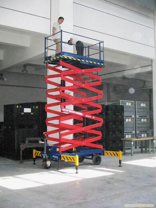 移动剪叉高空升降作业平台（带伸缩台面）